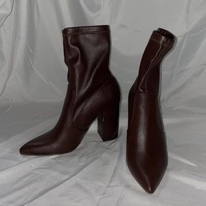 Brown heel boots